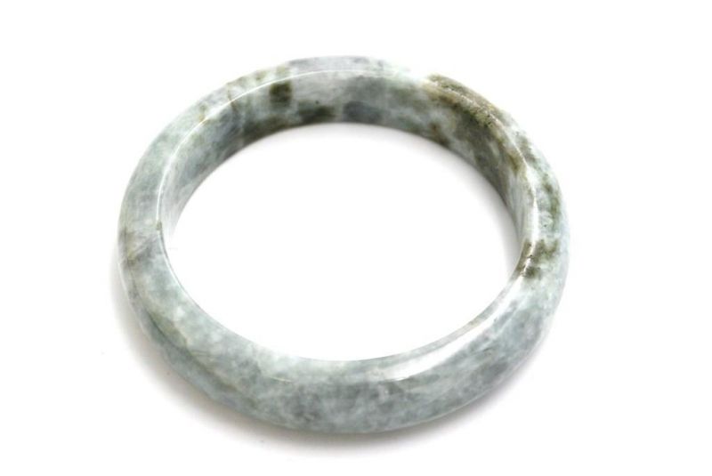 Jade Bracelet Bangle Class A Green spotted 1