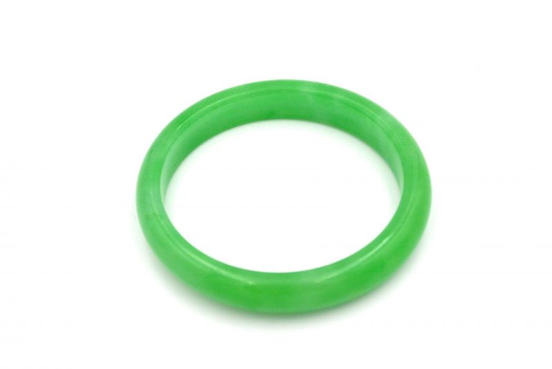 Jade Bracelet Bangle Class A Translucent Green 1