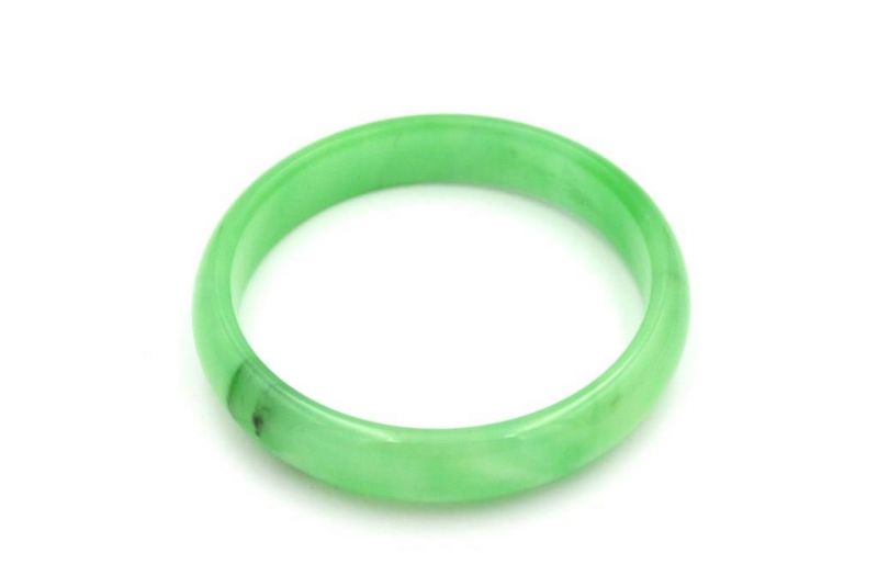 Jade Bracelet Bangle Class A Translucent Green 1