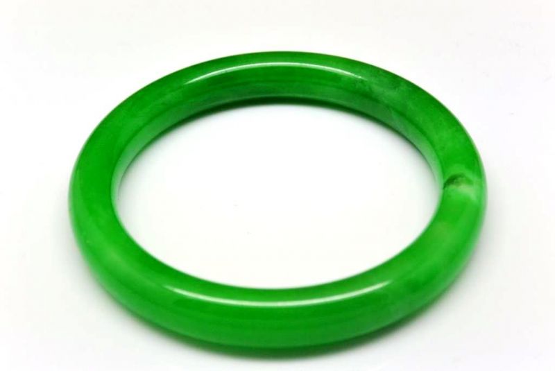 Jade Bracelet Bangle Class A Translucent Green 1