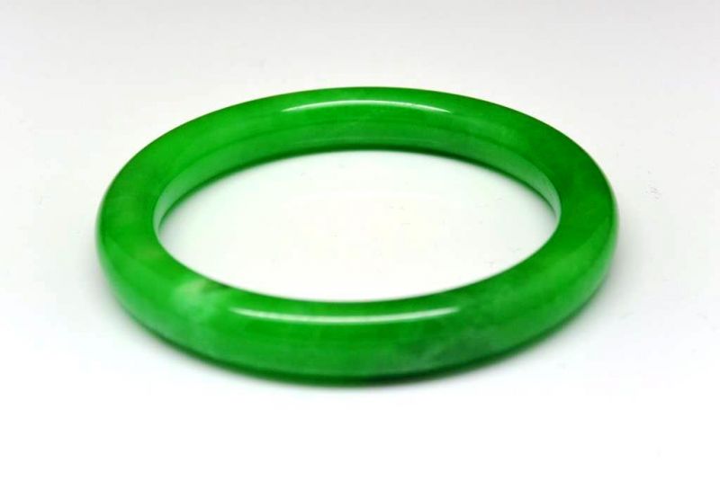 Jade Bracelet Bangle Class A Translucent Green 4