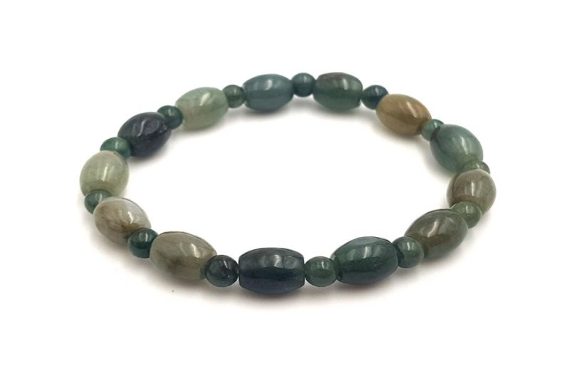 Jade Bracelet - Round and Oval - Green 1