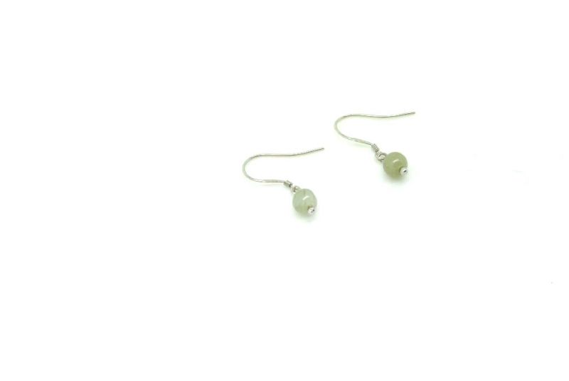 Jade Earrings Small white ballP 3