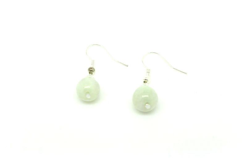 Jade Earrings White Pearl 2