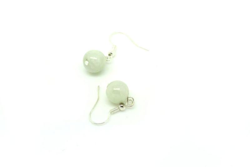 Jade Earrings White Pearl 3