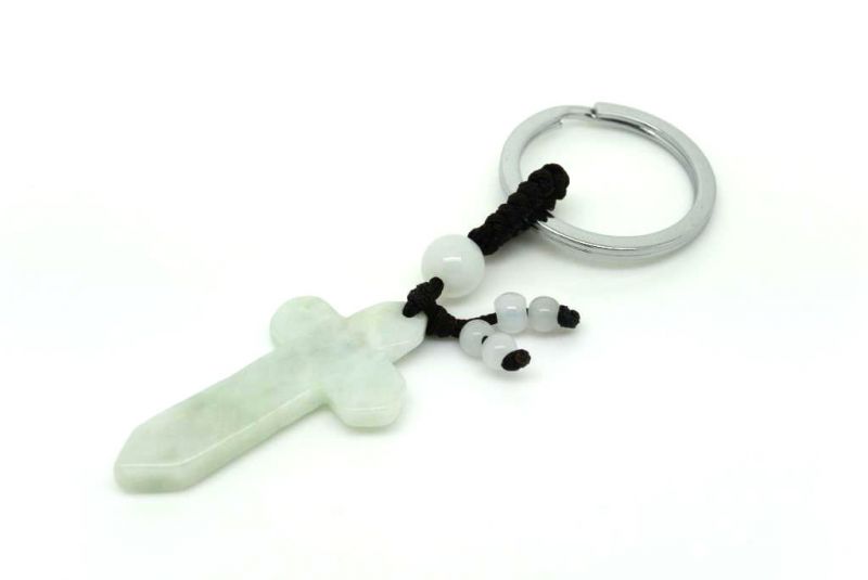 Jade Keyring Christian cross 1