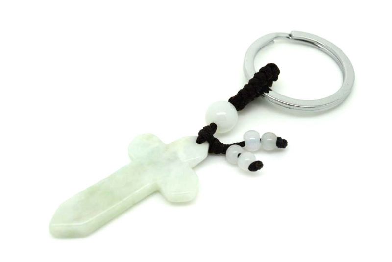 Jade Keyring Christian cross 2