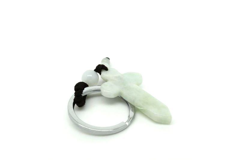 Jade Keyring Christian cross 4