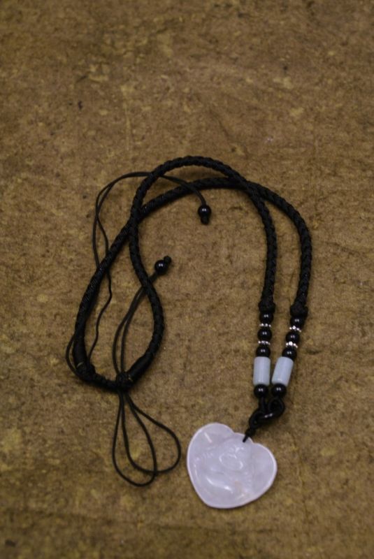 Jade Lachender Buddha Anhänger Herz 5