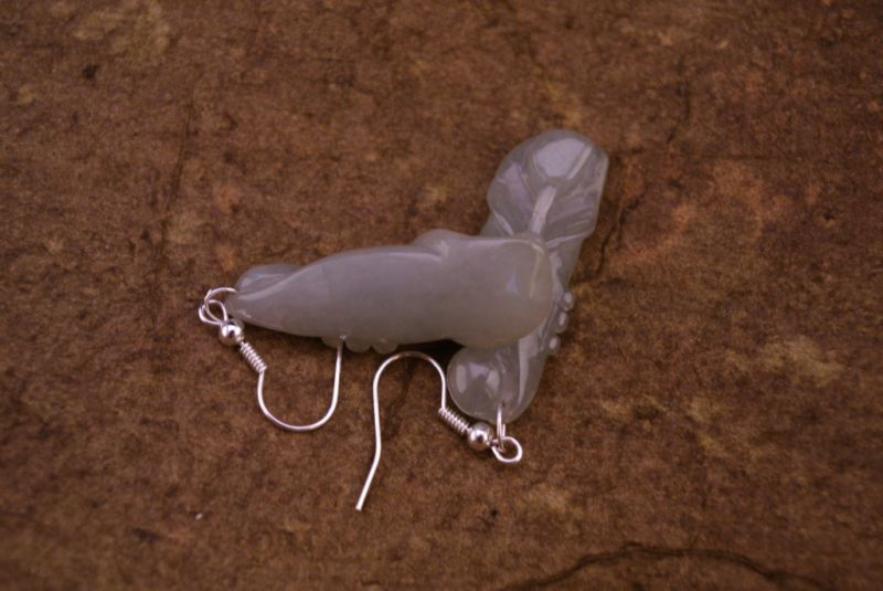 Jade Ohrringe Blume des Glück 4