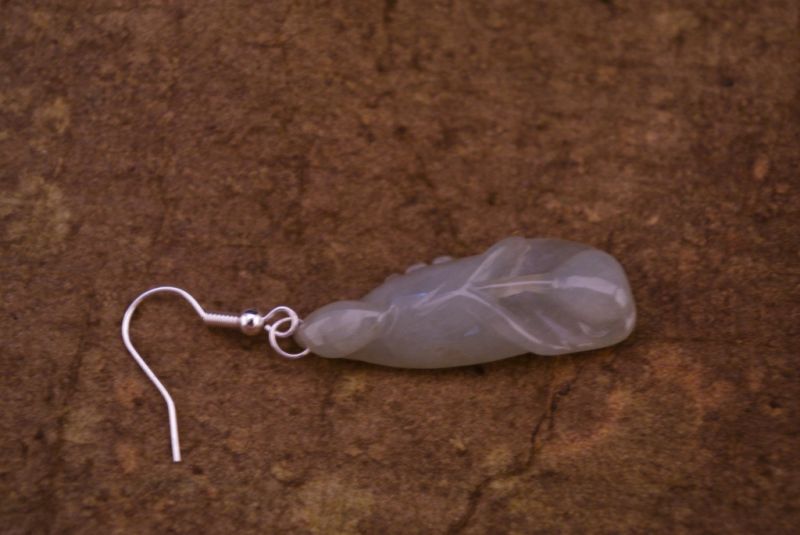 Jade Ohrringe Blume des Glück 5