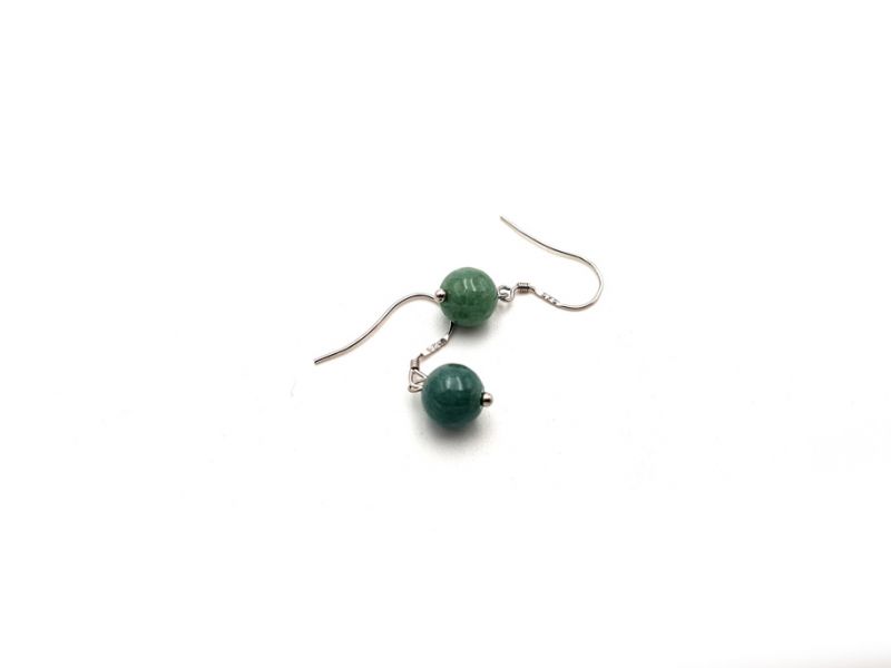 Jade Ohrringe Grüne Perle - 0,8 cm 4