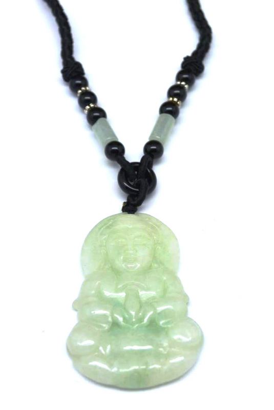 Jade Pendant Buddha Light Green 1