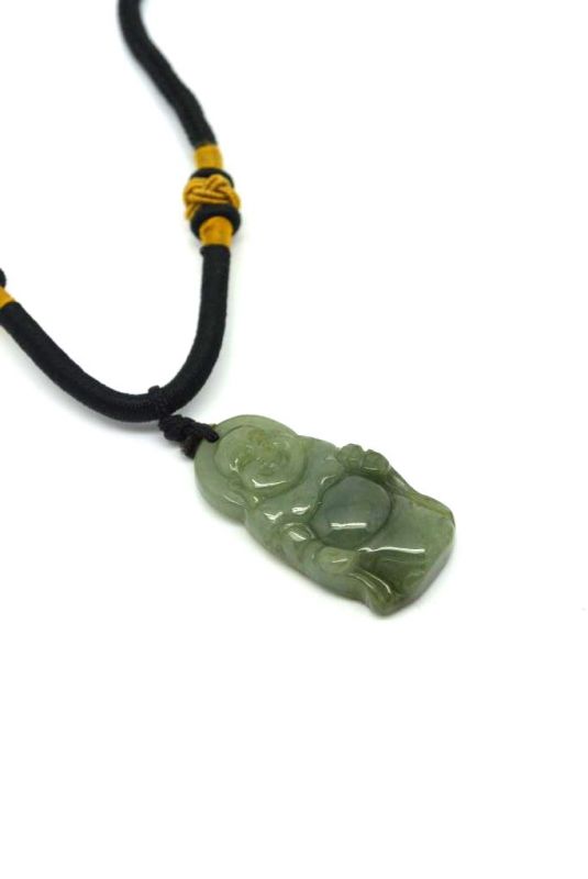 Jade Pendant Laughing Buddha Standing 4
