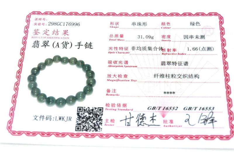 Jade Perlenarmbänder 20 Perlen Dunkelgrün 5