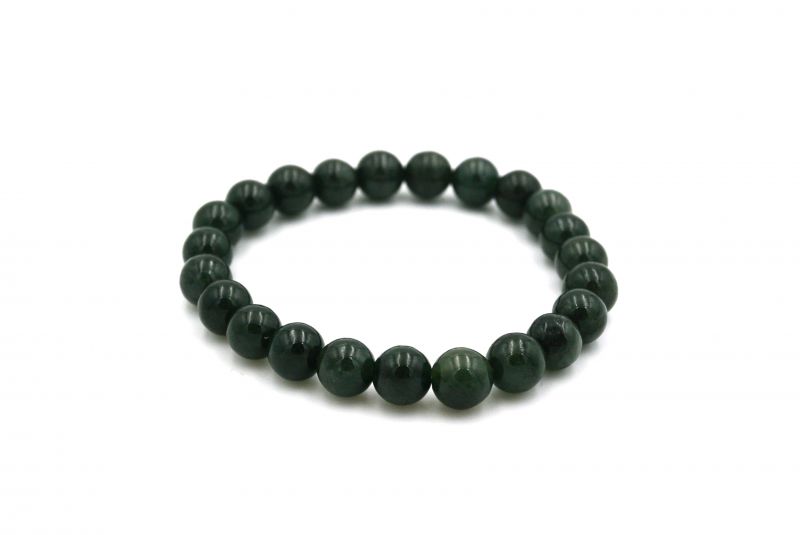 Jade Perlenarmbänder 23 Perlen Dunkelgrün 2