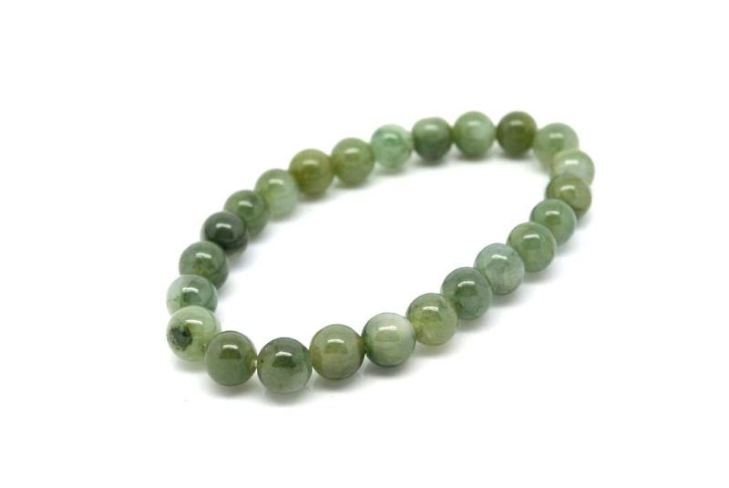 Jade Perlenarmbänder 24 Perlen Grün 4