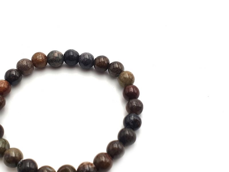 Jade Perlenarmbänder - 8mm Jade Perlen - braun, grau und dunkelgrün 3