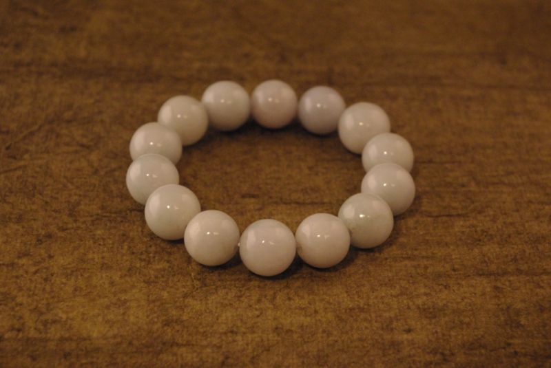 Jade Perlenarmbänder Grosse Perlen Weiss 2