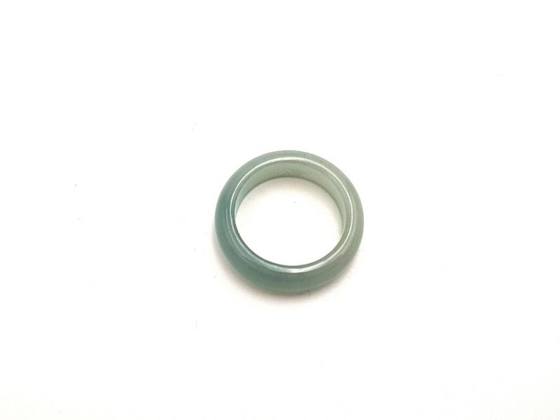 Jade Ring Durchscheinend Grün - Größe 17,25 2