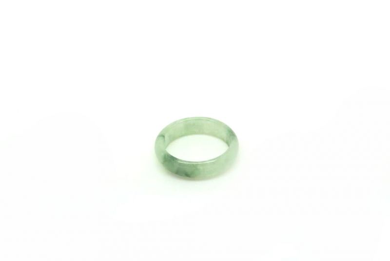Jade Ring Grün - Größe 16,5 - Weiß Transparent 2