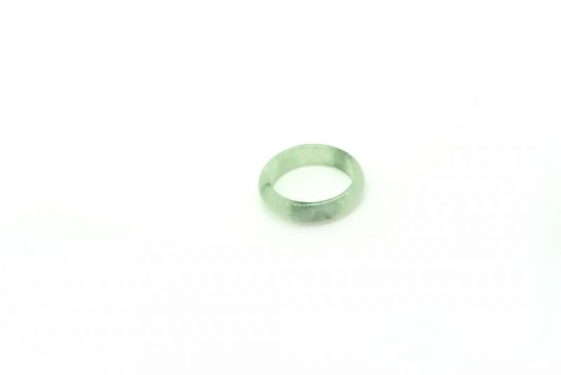 Jade Ring Grün - Größe 16,5 - Weiß Transparent 3