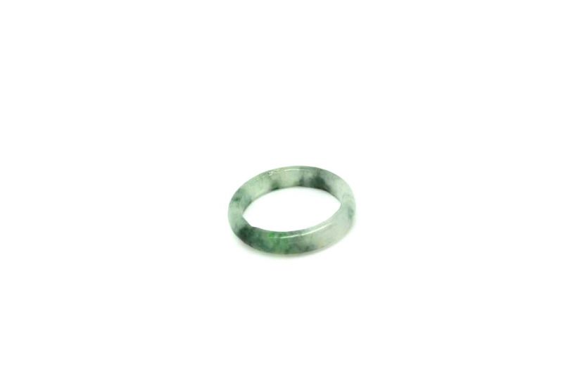 Jade Ring Grün - Größe 19,5 - Weiß und Grüne spotted 2