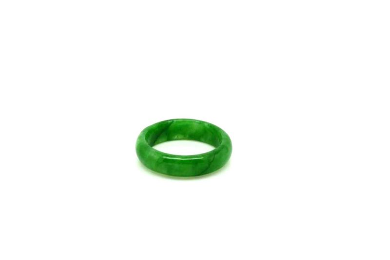 Jade Ring Grün - Größe 20,25 - Dunkelgrün Transparent 2