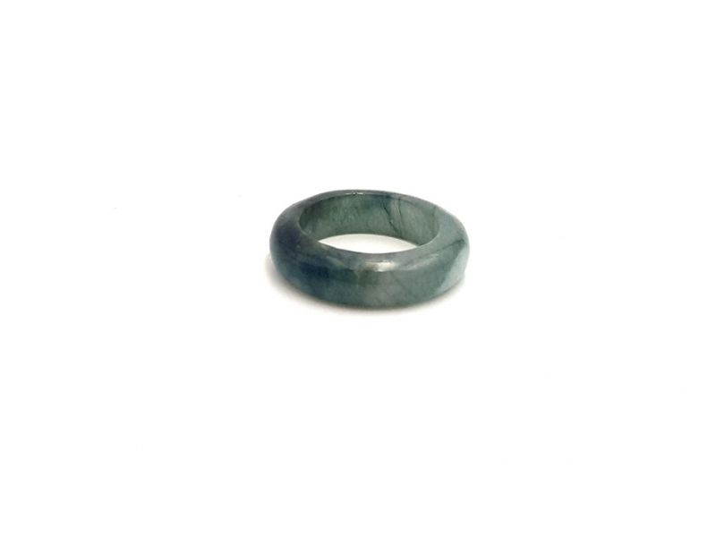 Jade Ring Grüne spotted - Größe 16,5 2