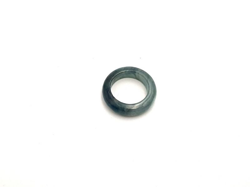 Jade Ring Grüne spotted - Größe 16,5 3