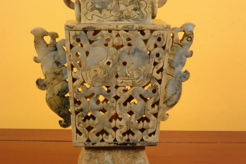 Jade stein - Jade-Box - Große chinesische Vase 3