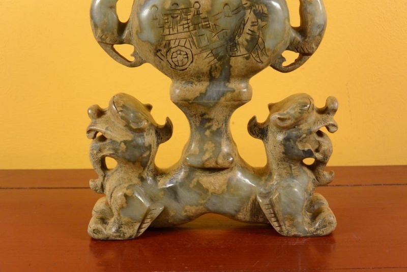 Jade stein - Jade-Box - Vase - Drachen 4