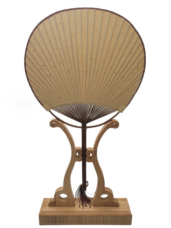 Japanese Hand Fan - Uchiwa - Wood and Paper - Round 1