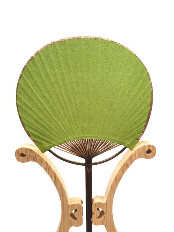 Japanese Hand Fan - Uchiwa - Wood and Paper - Small - Light Green 2