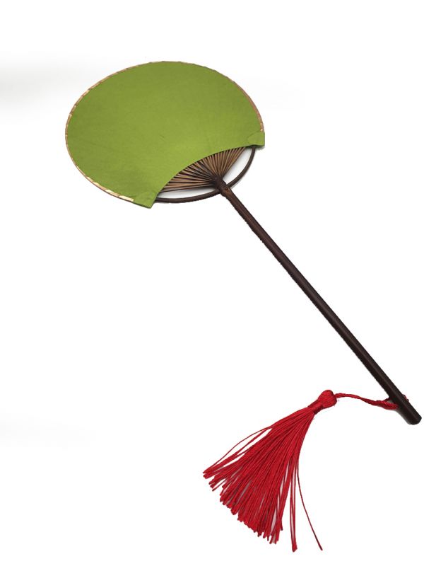 Japanese Hand Fan - Uchiwa - Wood and Paper - Small - Light Green 3