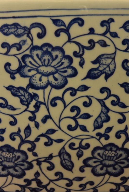 Jarrones chinos de Porcelana flores y hojas 3