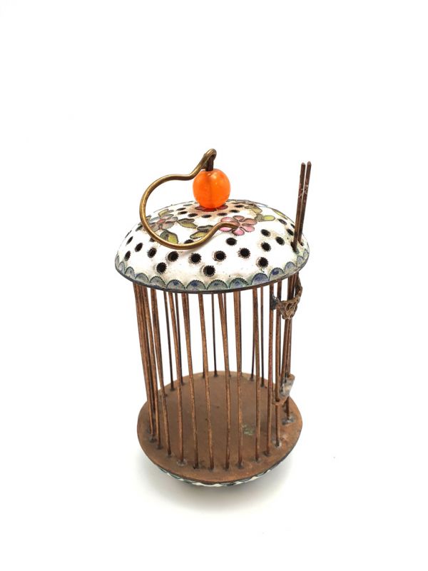 Jaula de Grillos China Cloisonné Blanco 3