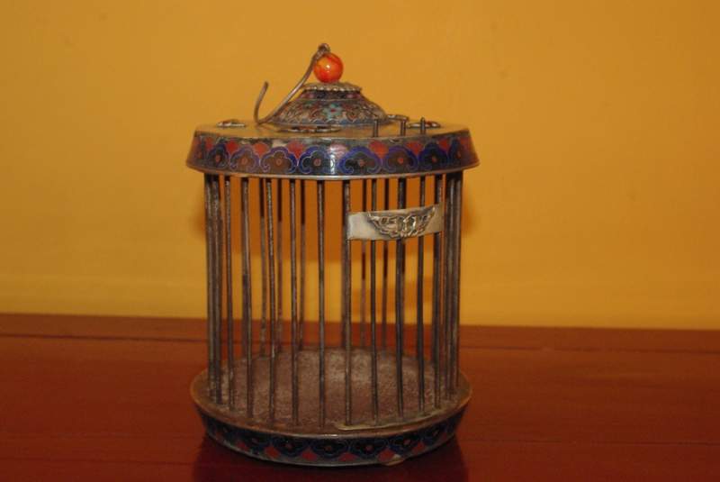 Jaula de Grillos China de Esmalte Tabicado 1
