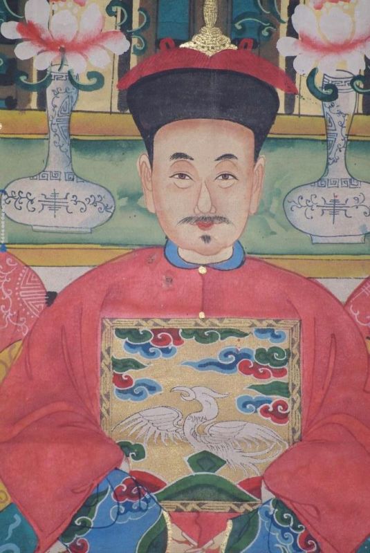 Kaisern und Würdenträgern 3 Personen Qing Dynastie 5