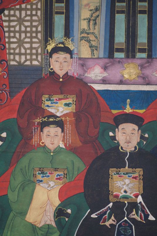 Kaisern und Würdenträgern 5 Personen Qing Dynastie 3