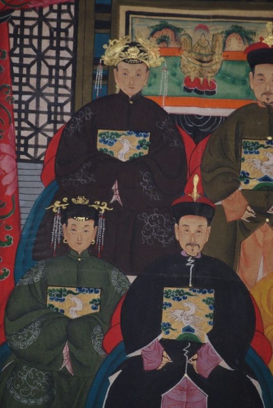 Kaisern und Würdenträgern 5 Personen Qing Dynastie 3