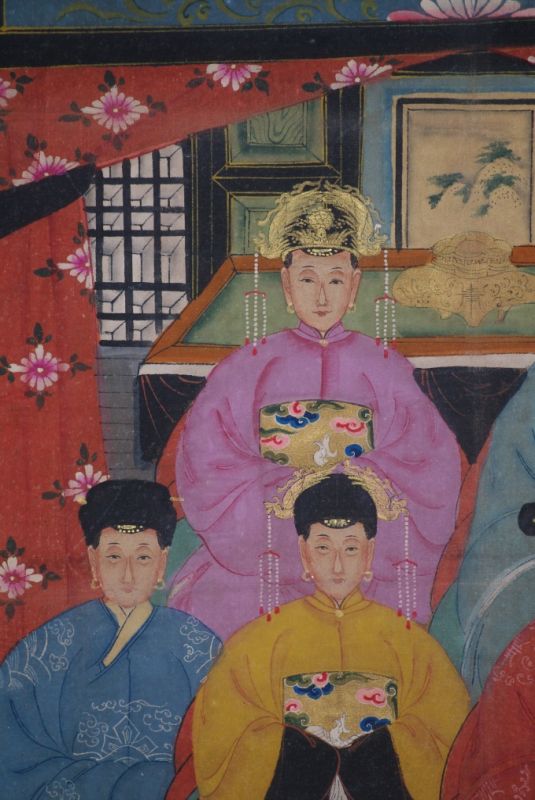 Kaisern und Würdenträgern 6 Personen Qing Dynastie 4