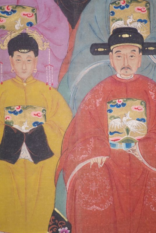 Kaisern und Würdenträgern 6 Personen Qing Dynastie 5