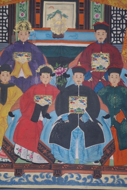 Kaisern und Würdenträgern 6 Personen Qing Dynastie 2