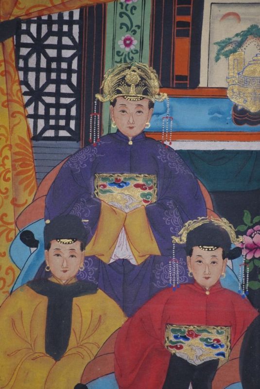Kaisern und Würdenträgern 6 Personen Qing Dynastie 3