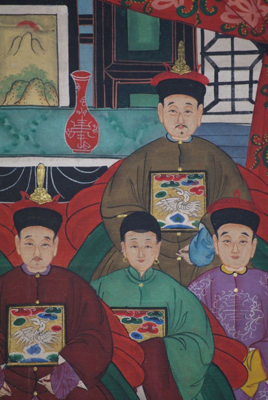 Kaisern und Würdenträgern 7 Personen Qing Dynastie 4
