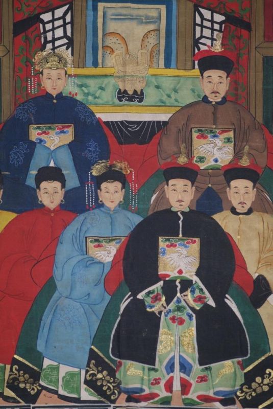 Kaisern und Würdenträgern 8 Personen Qing Dynastie 2