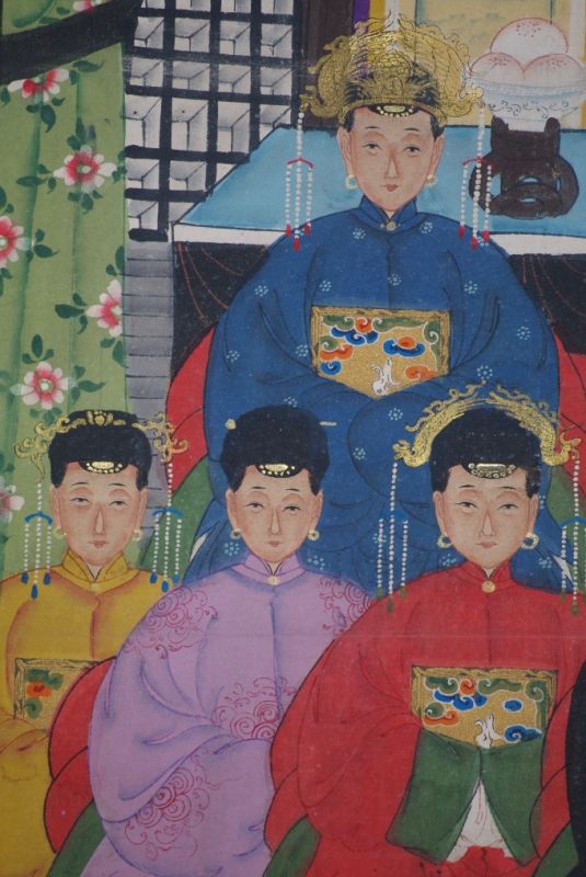 Kaisern und Würdenträgern 8 Personen Qing Dynastie 3