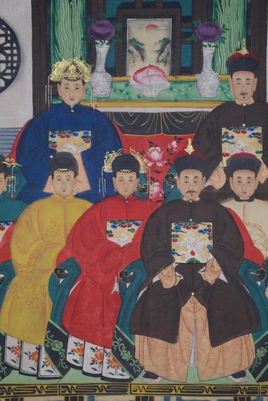 Kaisern und Würdenträgern 8 Personen Qing Dynastie 2
