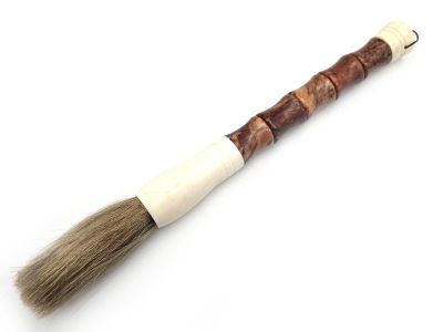Kalligraphie-Pinsel aus Stein – Bambusform – künstlerische Dekoration - Braun